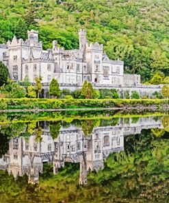 Kylemore Abbey Water Reflection paint by numbers