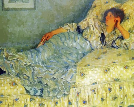 Lady On Bed By Emanuel Philips Fox paint by numbers