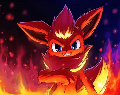 Mad Flareon paint by numbers