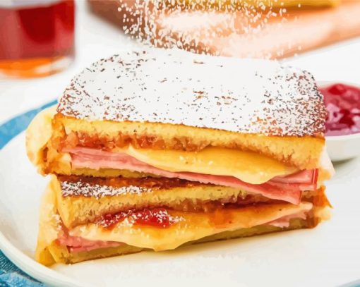 Monte Cristo Sandwich paint by numbers