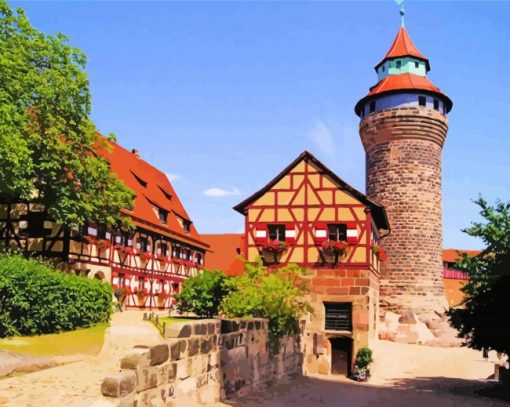 Nuremberg Castle paint by numbers