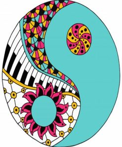 Piano Yin Yang Mandala paint by numbers