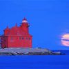 Red Lighthouse Door Country Paint By Numbers