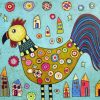 Rooster Folk Art Karla Gerard paint by numbers