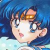 Sailor Mercury Character Art paint by numbers