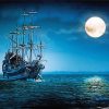 Sea Night Sailing Ship paint by numbers