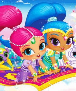 Shimmer And Shine paint by numbers