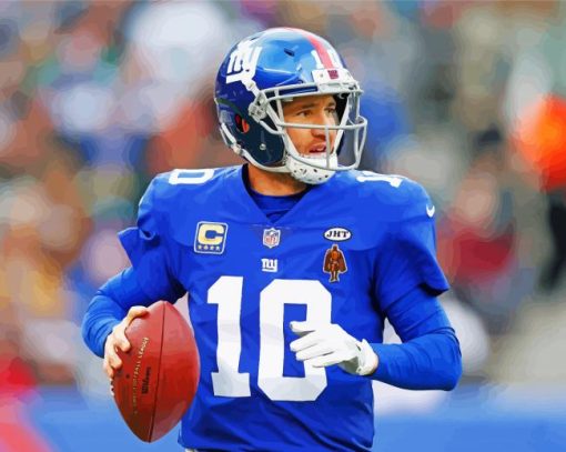 The American Football Player Eli Manning paint by numbers