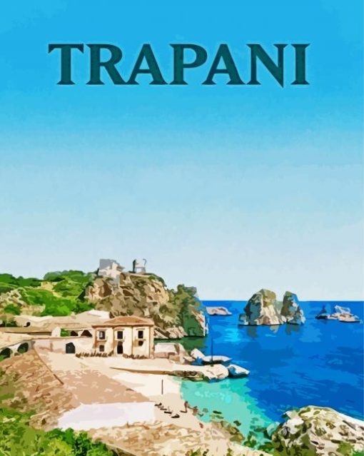 Trapani Poster paint by numbers