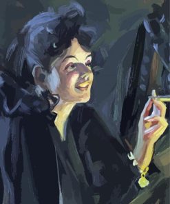 Woman Smoking Anders Zorn paint by numbers