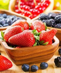 Wooden Bowls Of Fruits paint by numbers