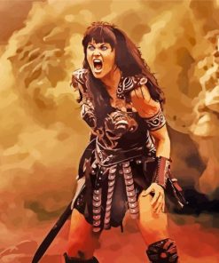 Xena Warrior Princess paint by numbers