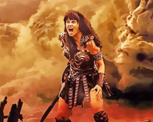 Xena Warrior Princess paint by numbers