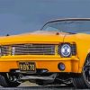 Yellow Chevy Nova paint by numbers