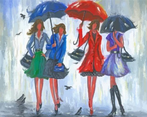 4 Chic Women Together Paint By Numbers