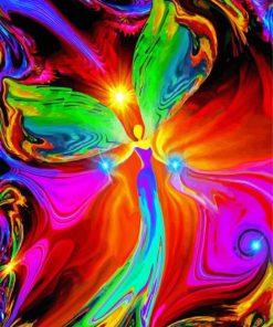 Abstract Colorful Angel Paint By Numbers