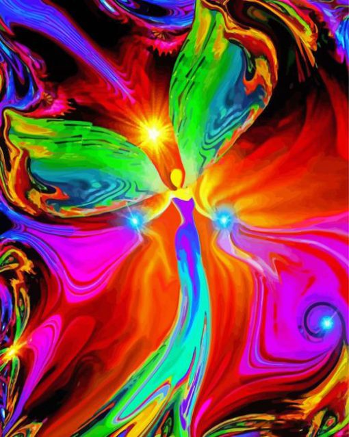 Abstract Colorful Angel Paint By Numbers