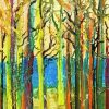 Abstract Forest Art Paint By Numbers