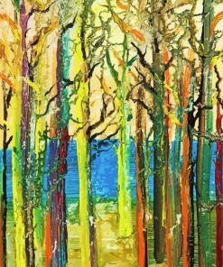 Abstract Forest Art Paint By Numbers