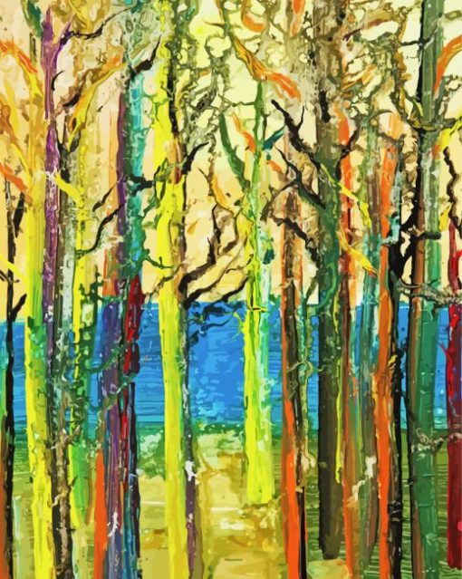 Abstract Forest Art Paint By Numbers