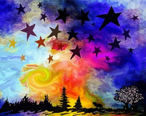 Abstract Star Paint By Numbers