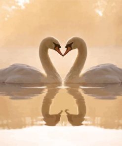 Adorable Romantic Swan Paint By Numbers