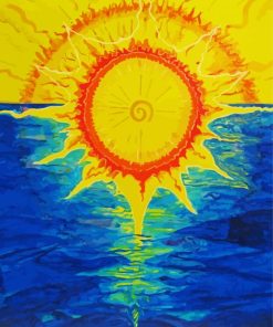 Aesthetic Abstract Sun Art Paint By Numbers