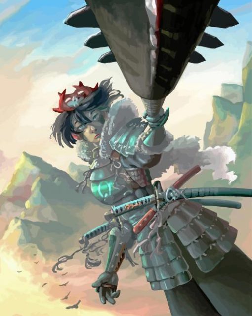 Aesthetic Samurai Woman Paint By Numbers