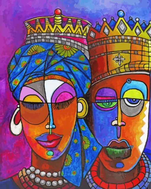 African Kings And Queen Paint By Numbers