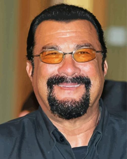 American Actor Steven Seagal Paint By Numbers