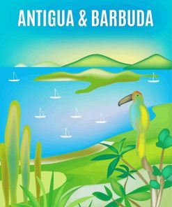 Antigua and Barbuda Poster Paint By Numbers