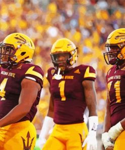 Arizona State Sun Devils Footballers Paint By Numbers