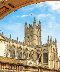 Bath Abbey Tower View In Bath City England Paint By Numbers