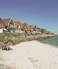 Beach Houses In Volendam Netherlands Paint By Numbers