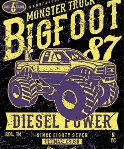 Bigfoot Truck Poster Paint By Numbers