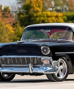 Black And White 1956 Chevrolet Car Paint By Numbers