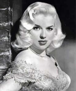 Black And White Diana Dors Paint By Numbers