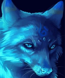 Blue Fox Animal Paint By Numbers