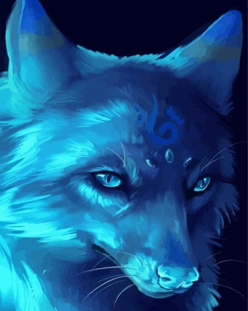 Blue Fox Animal Paint By Numbers