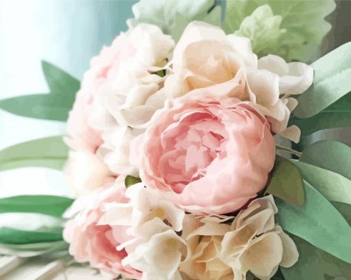 Blush Flowers Paint By Numbers