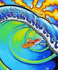 Bodyboarding Art Paint By Numbers