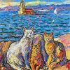 Cats By The Sea Art Paint By Numbers