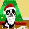 Christmas Boston Terrier Paint By Numbers