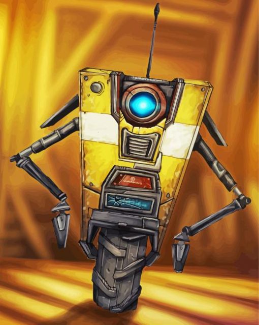 Claptrap Borderlands Video Game Paint By Numbers