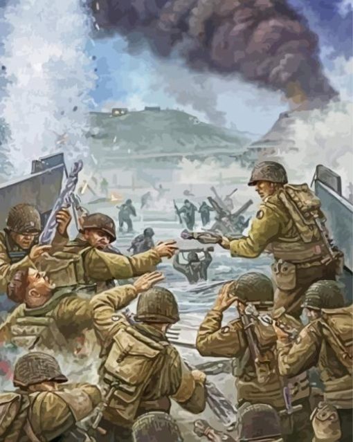 D Day War Art Paint By Numbers