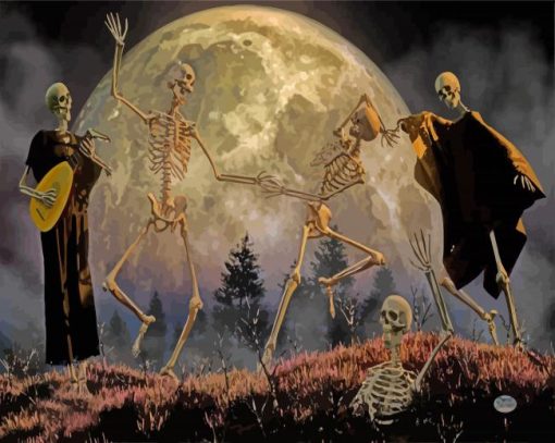 Dance Macabre And Moon Paint By Numbers