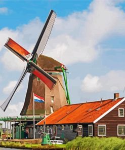 De Zaanse Schans Koong Aan De Zaan Paint By Numbers