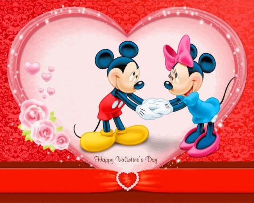 Disney Valentines Day Paint By Numbers