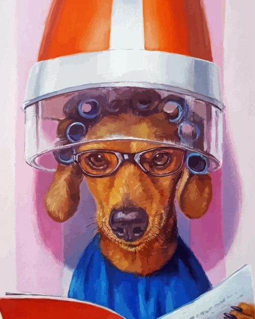 Dog In Salon Paint By Numbers