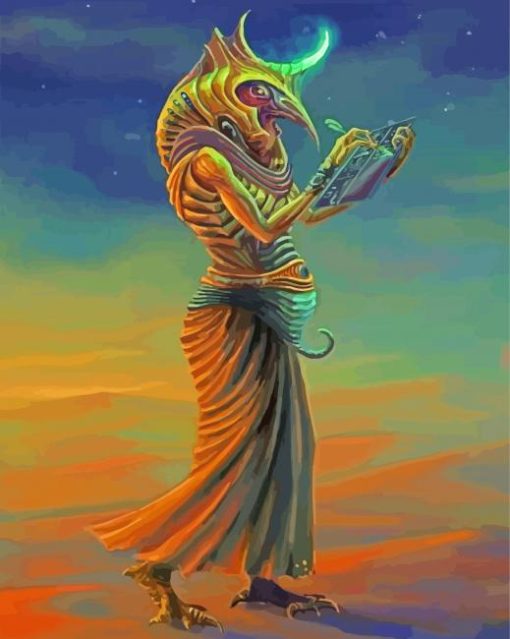 Egyptian God Thoth Paint By Numbers